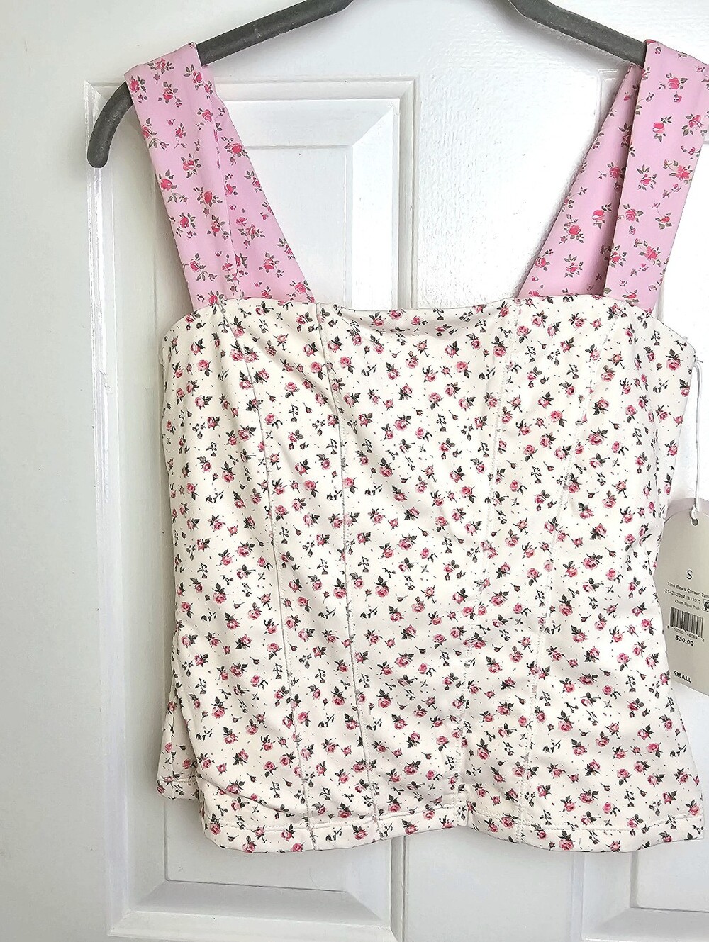 New Blogilates Tiny Bows Athletic Corset Tank Top